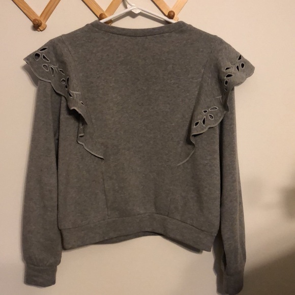 Express ruffle lace sweatshirt xs - Picture 3 of 3